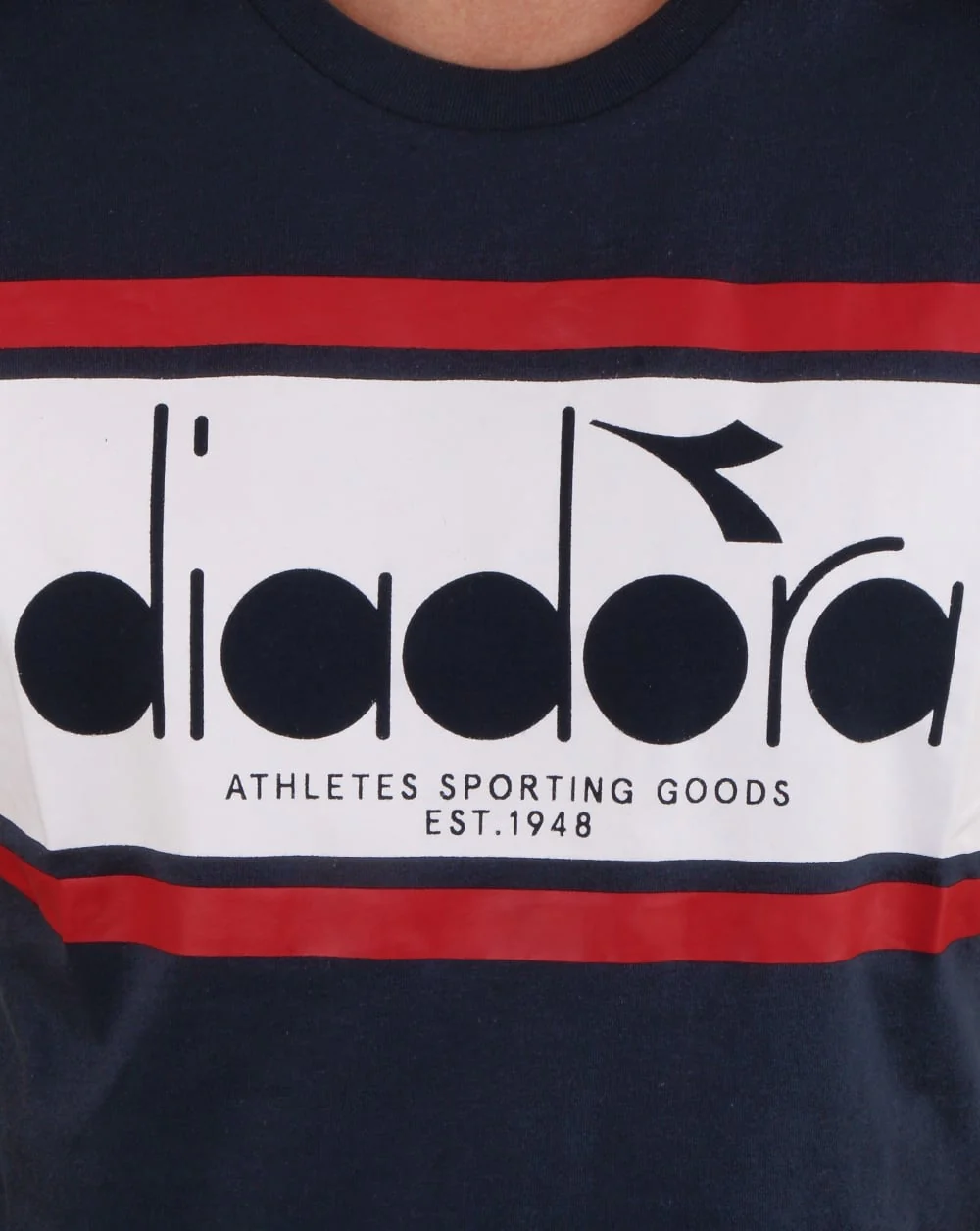Diadora Spectra T Shirt Blue Denim/white/red Salsa - Image 2