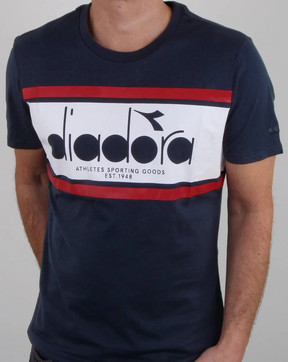 Diadora Spectra T Shirt Blue Denim/white/red Salsa - Image 3
