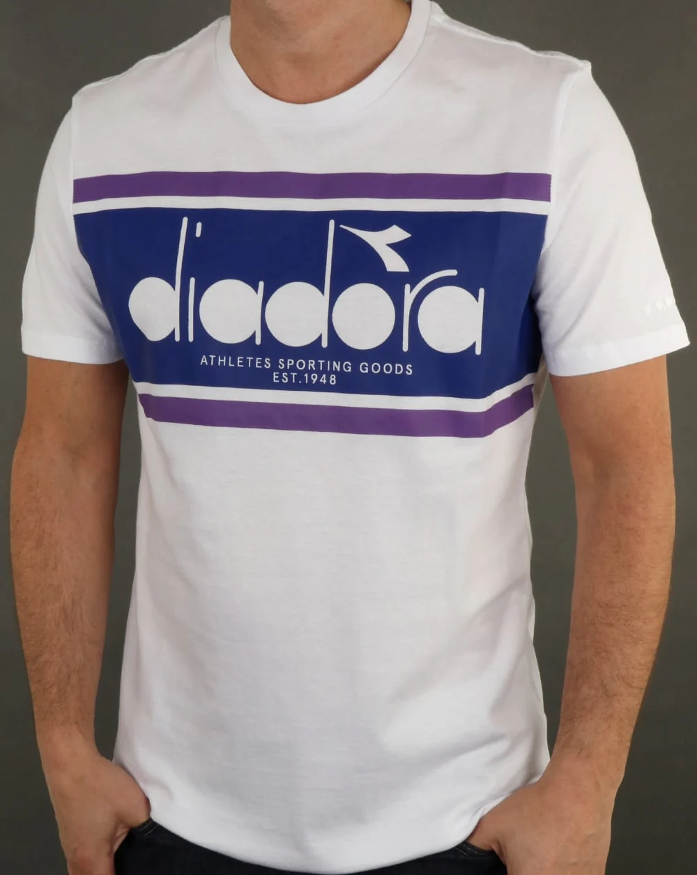 Diadora Spectra T Shirt White/Navy
