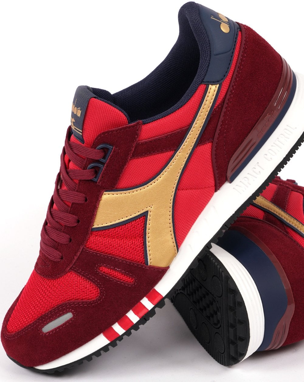 Diadora Titan Seb Trainer Red Navy Gold