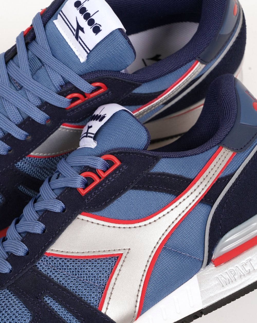 Diadora Titan Trainer Navy Blue Silver - Image 3