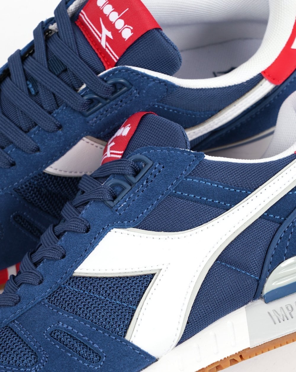 Diadora Titan Trainers True Navy White Red - Image 3