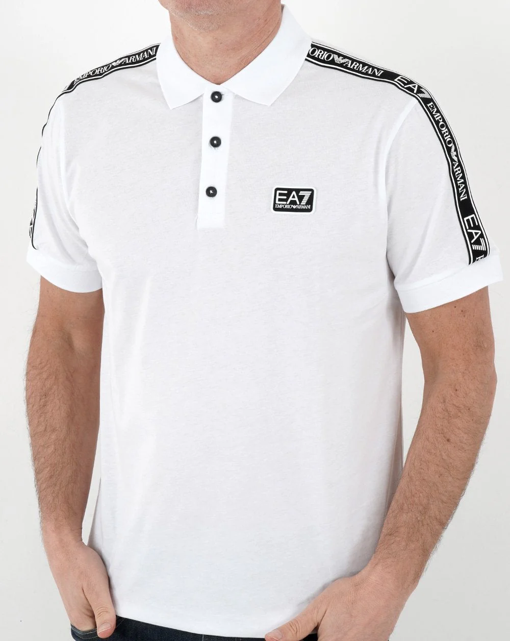 EA Tape Logo Polo Shirt White