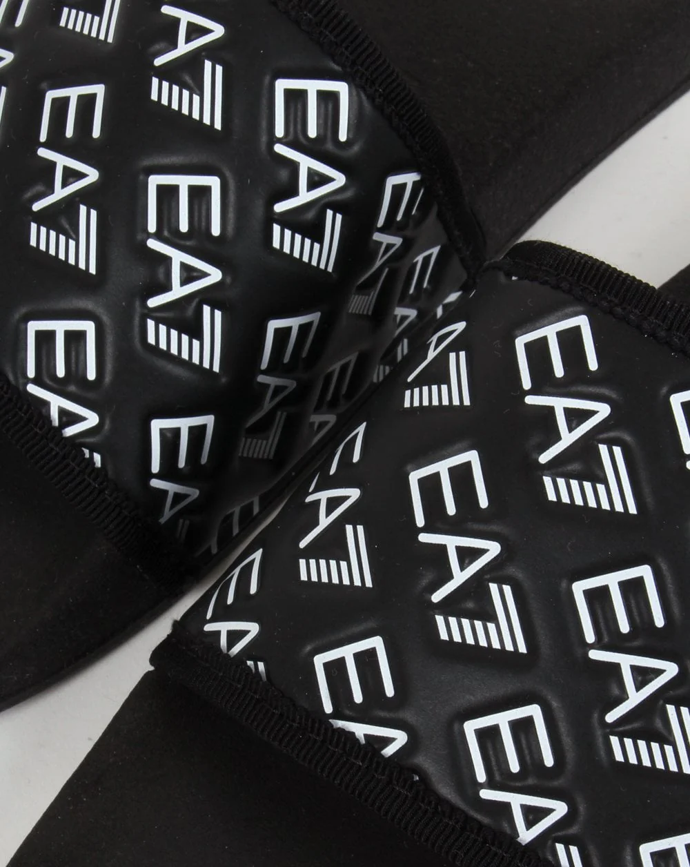 EA7 AOP Sliders Black/White - Image 2
