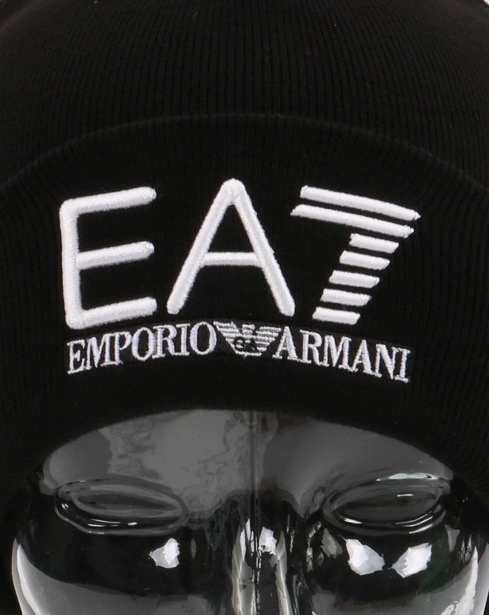 EA7 Beanie Hat Black - Image 2