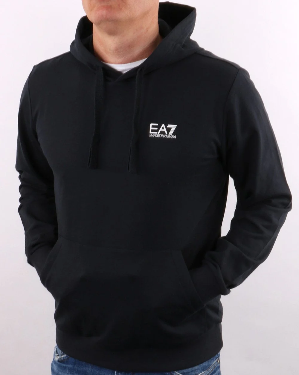 EA7 Classic Overhead Hoody Night Blue - Image 2