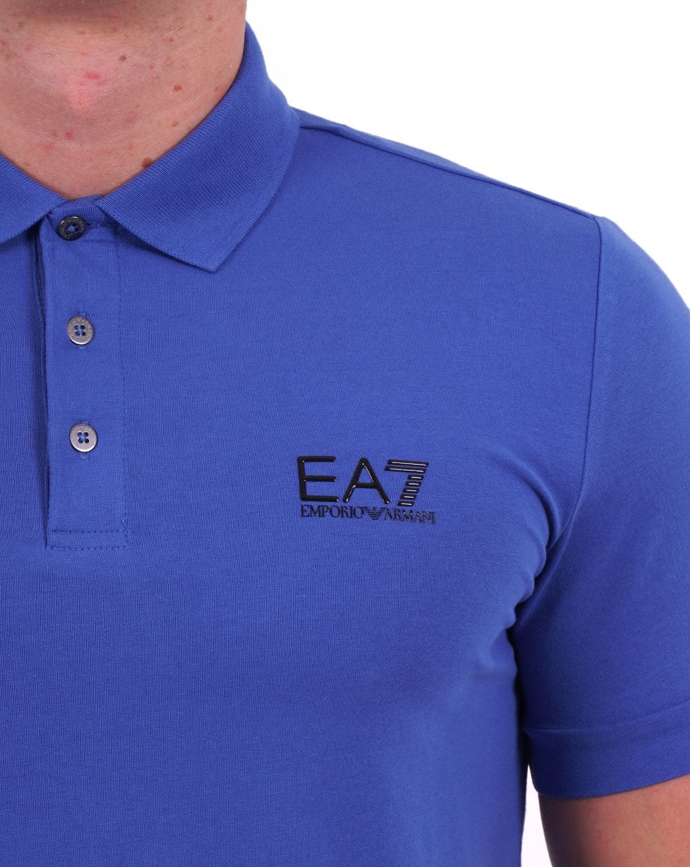 EA7 Classic Polo Shirt Cobalt Blue - Image 2