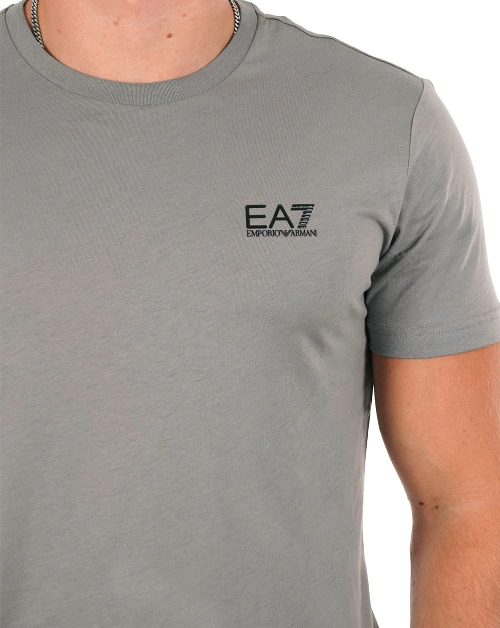 EA7 Classic T Shirt Grey Flannel - Image 2
