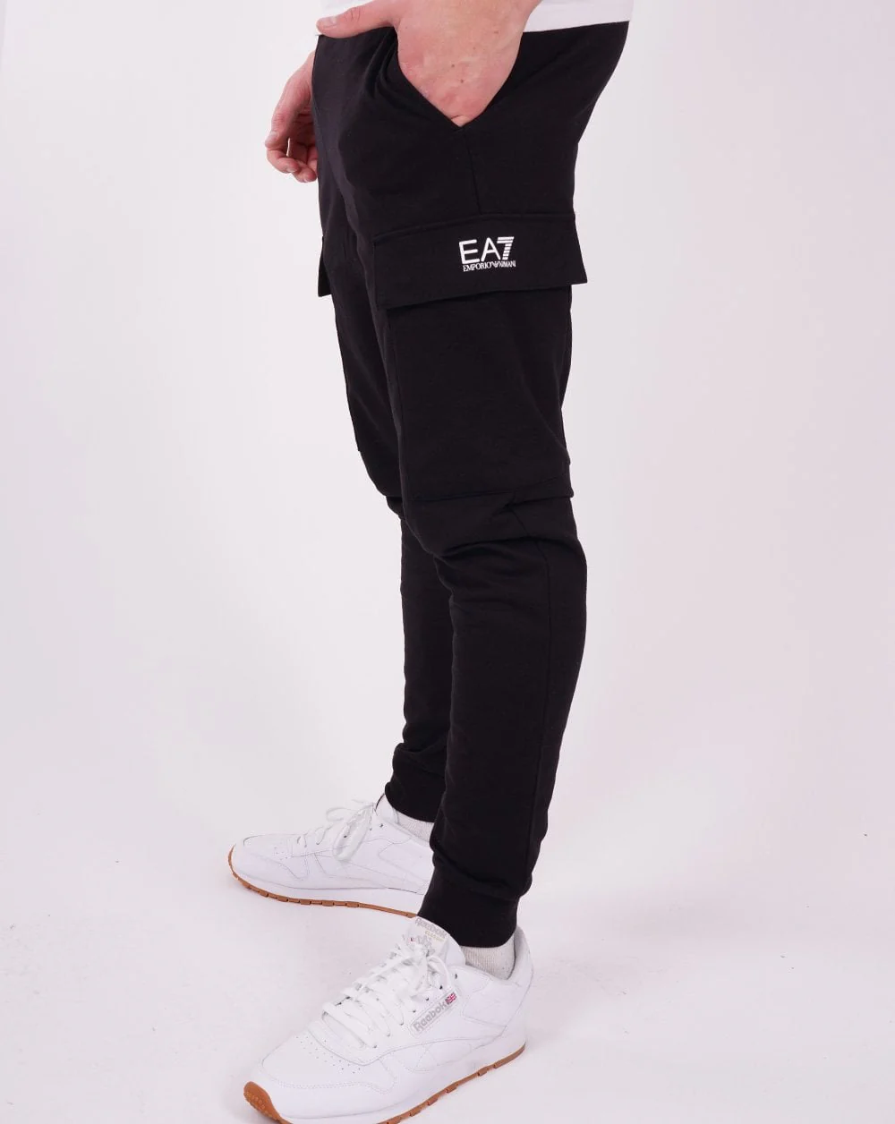 EA7 Emporio Armani Cotton Cargo Pant Black - Image 3