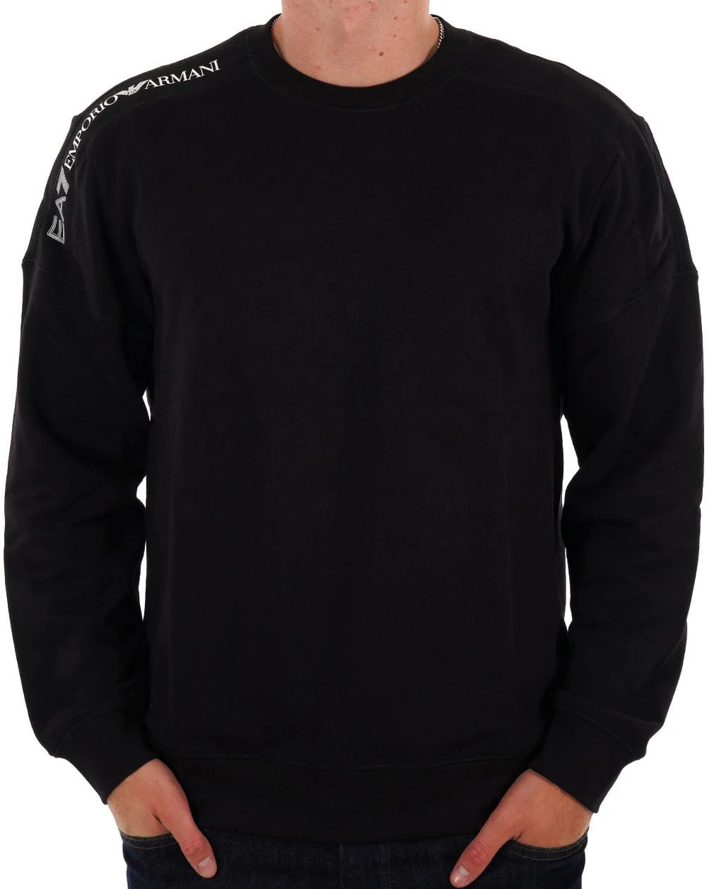 EA7 Emporio Armani Cotton Sweatshirt Black/White