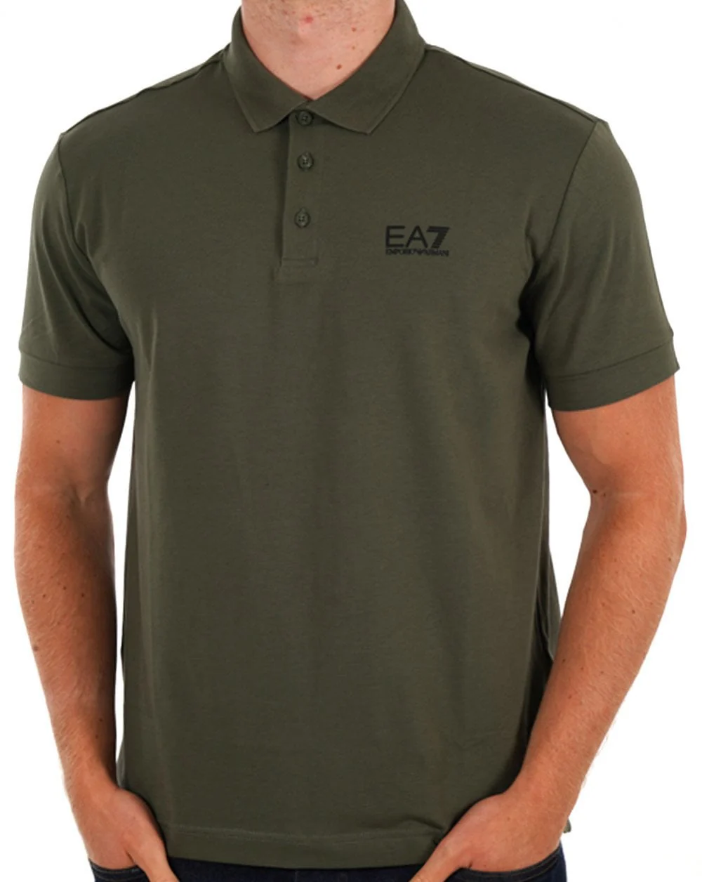 EA7 Emporio Armani Polo Shirt Beetle Green - Image 3