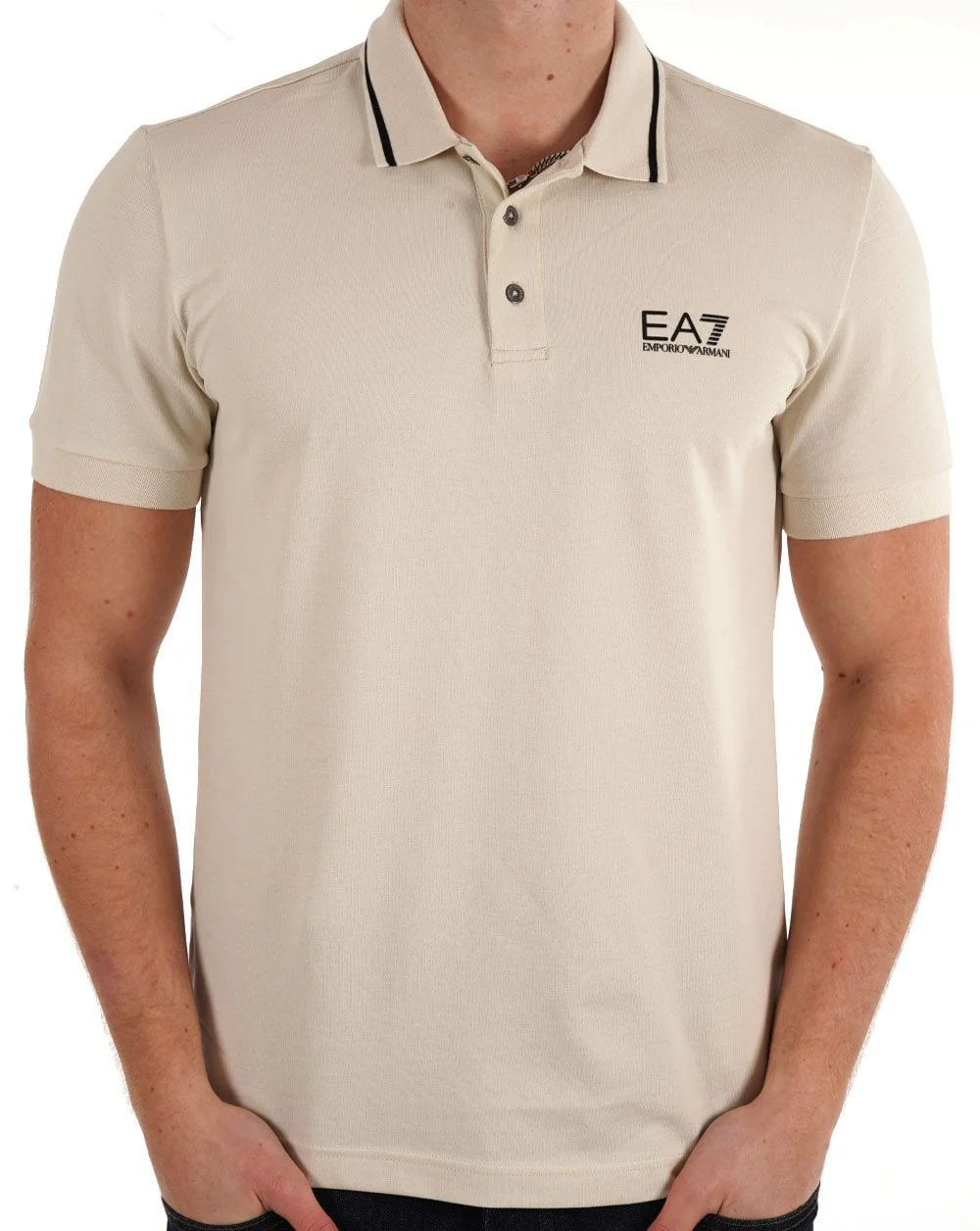 EA7 Emporio Armani Polo Shirt Stone - Image 3
