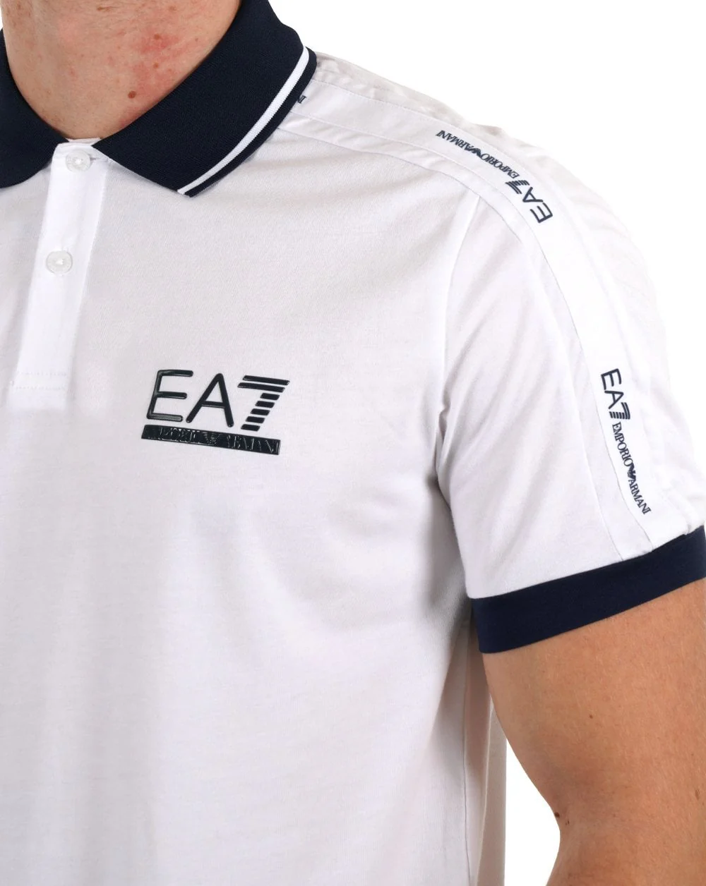 EA7 Emporio Armani Tennis Club Polo Shirt White - Image 2
