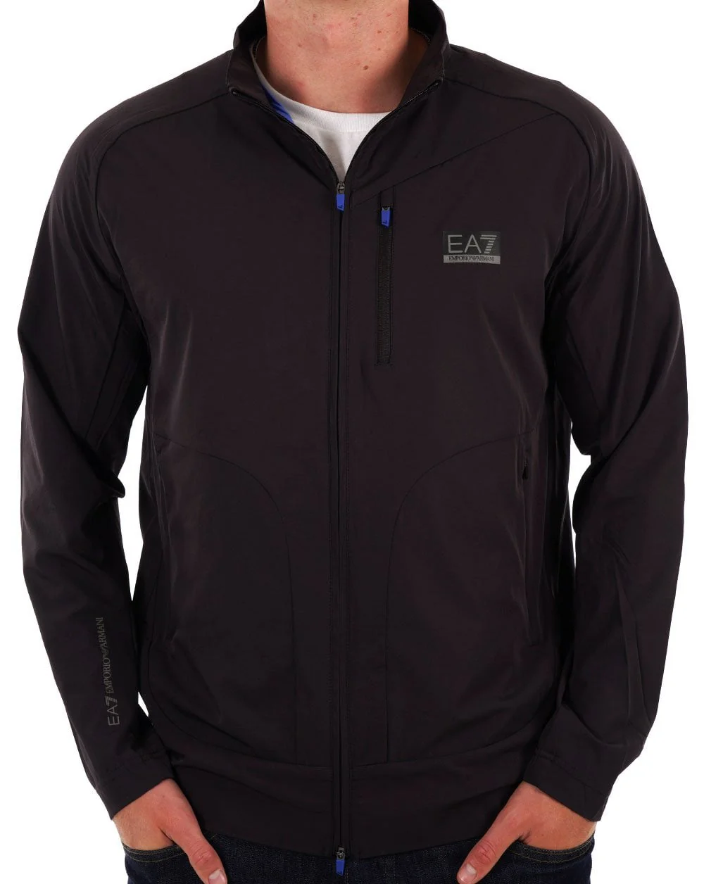 EA7 Emporio Armani Zip Jacket Black Bean - Image 3