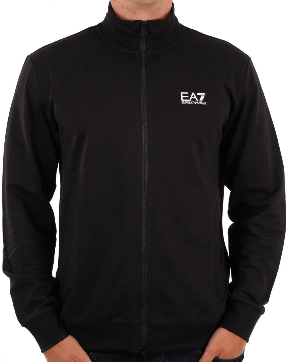 EA7 Emporio Armani Zip Thru Sweatshirt Black/White