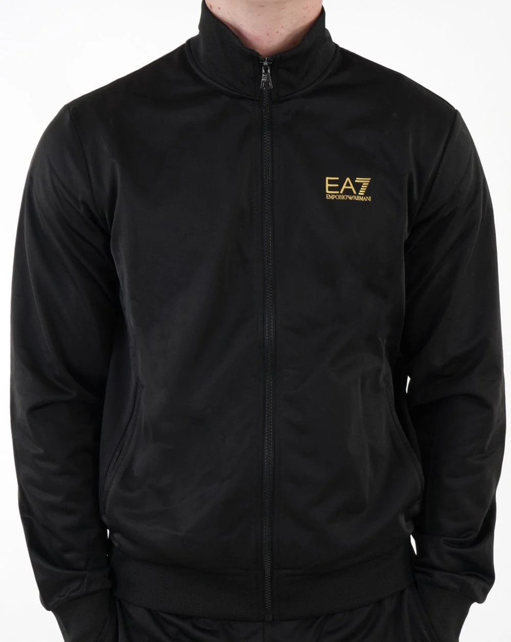 Ea7 Full Tracksuit Black/Gold - Image 2