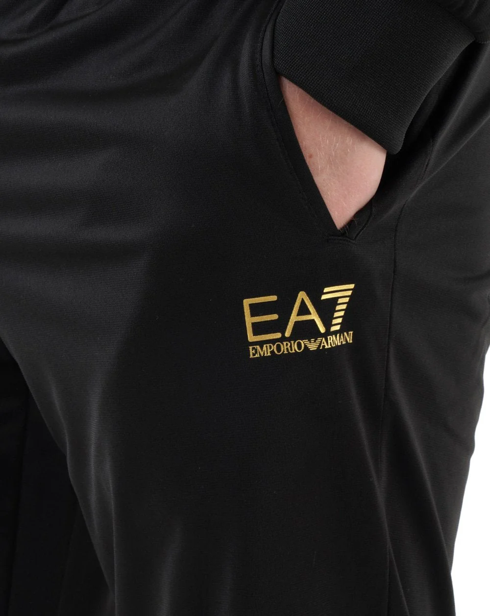 Ea7 Full Tracksuit Black/Gold - Image 4