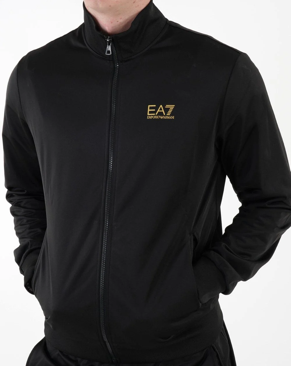 Ea7 Full Tracksuit Black/Gold - Image 5