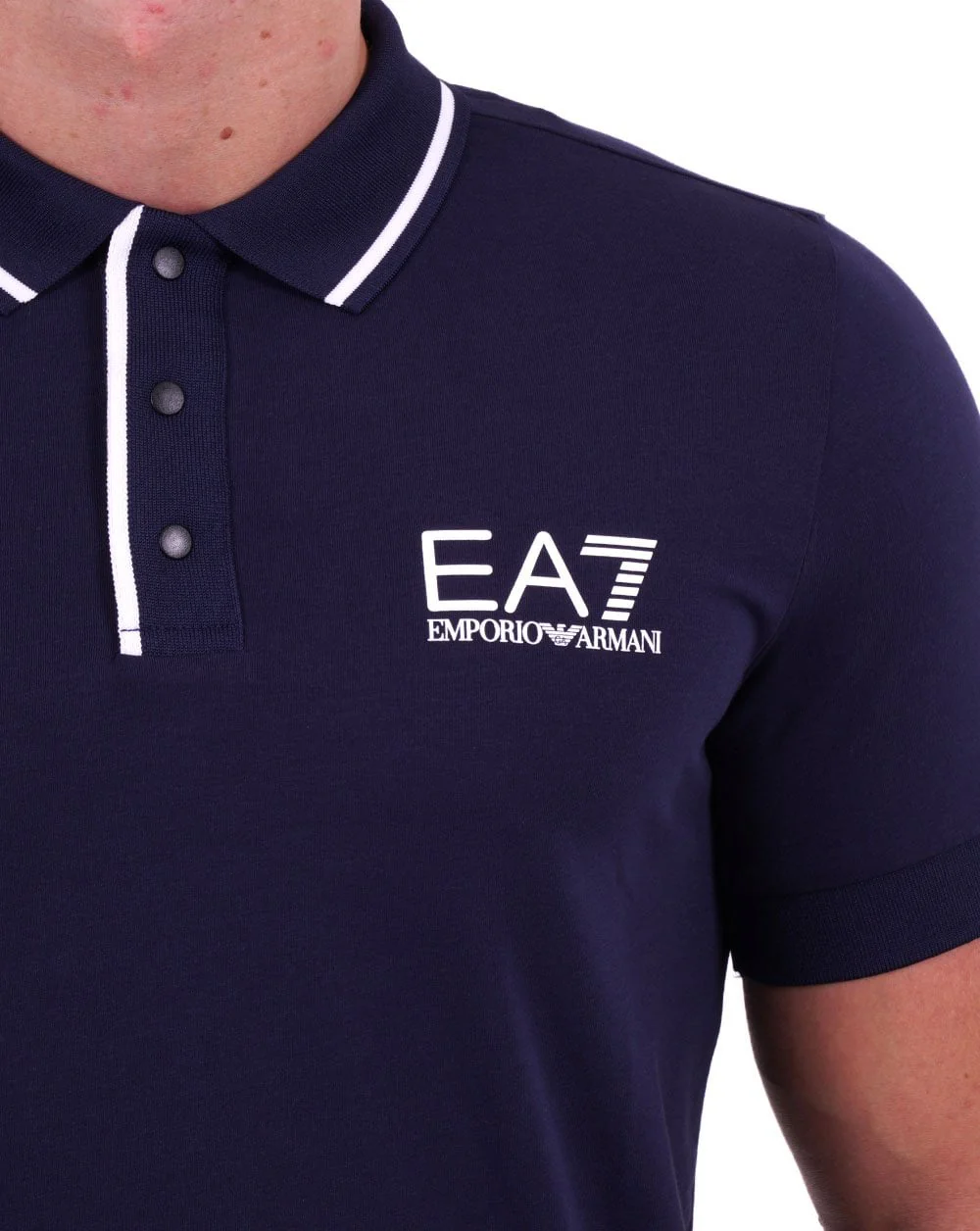 EA7 Tennis Club Polo Shirt Navy - Image 2