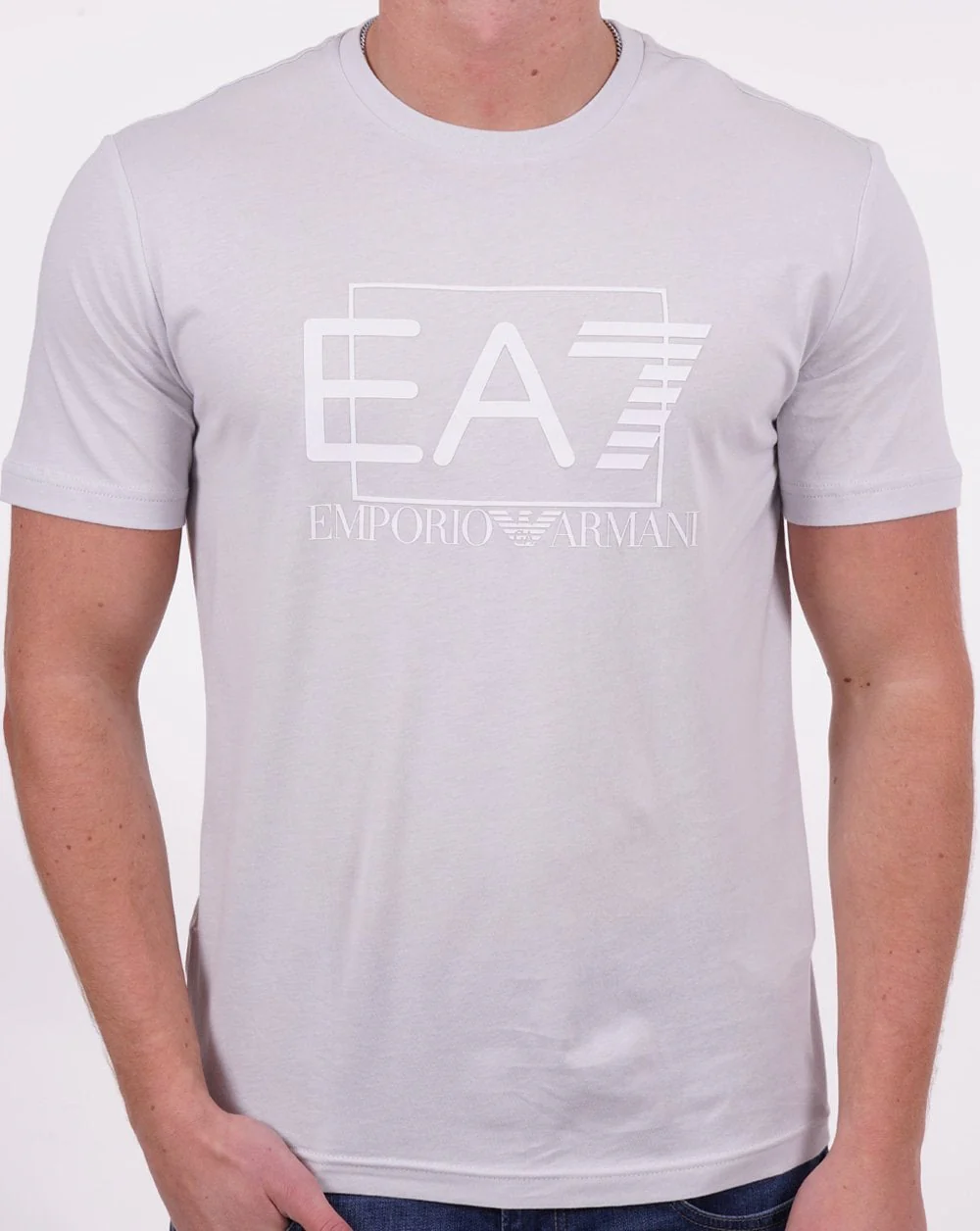 EA7 Visibility Pima Cotton T-shirt Light Grey - Image 3