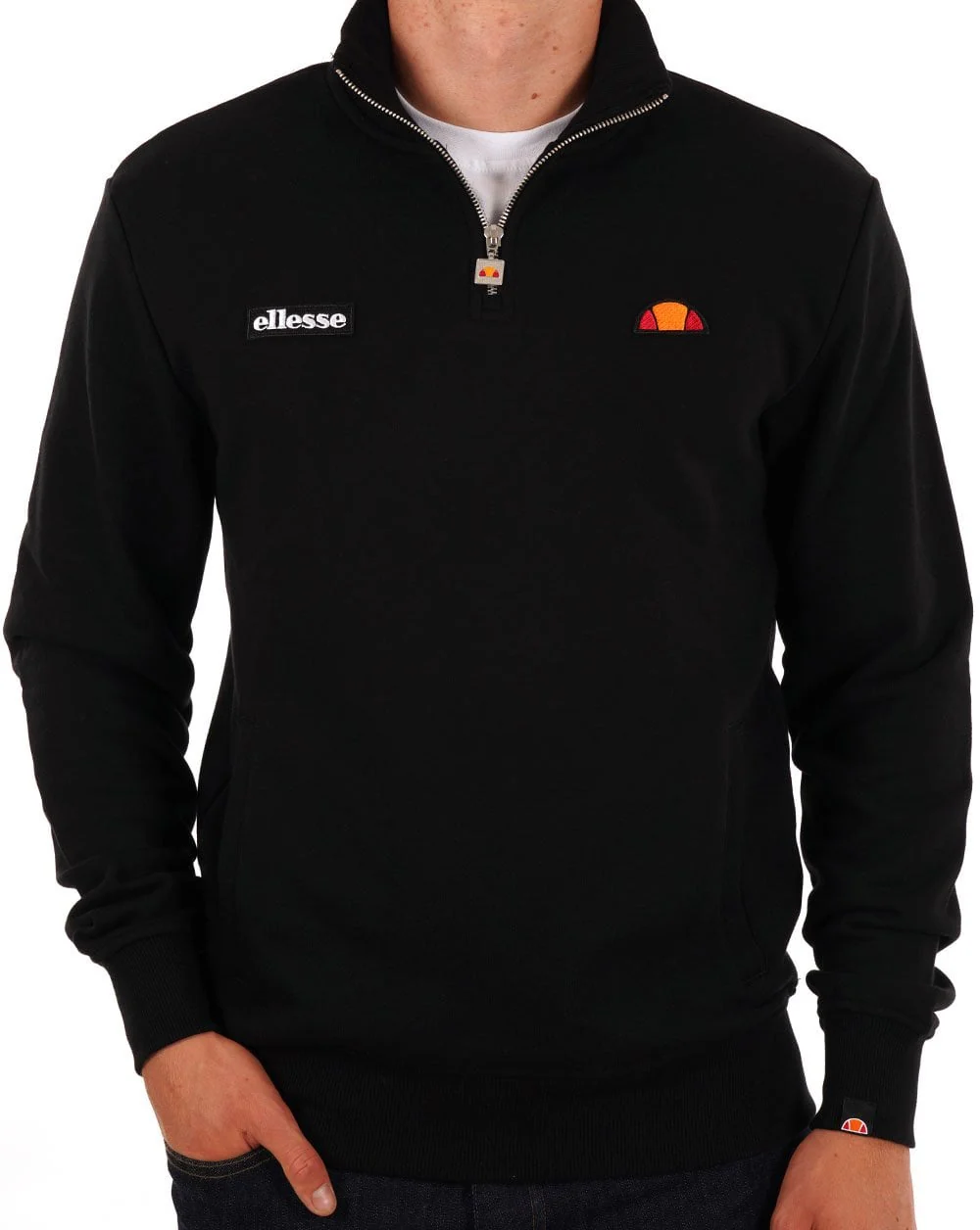 Ellesse 1/4 Zip Sweat Black - Image 2