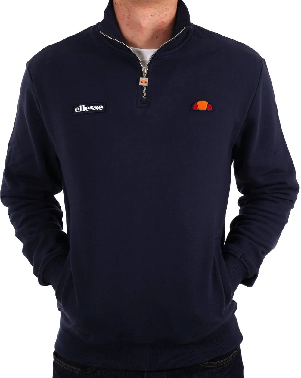 Ellesse 1/4 Zip Sweat Navy - Image 2