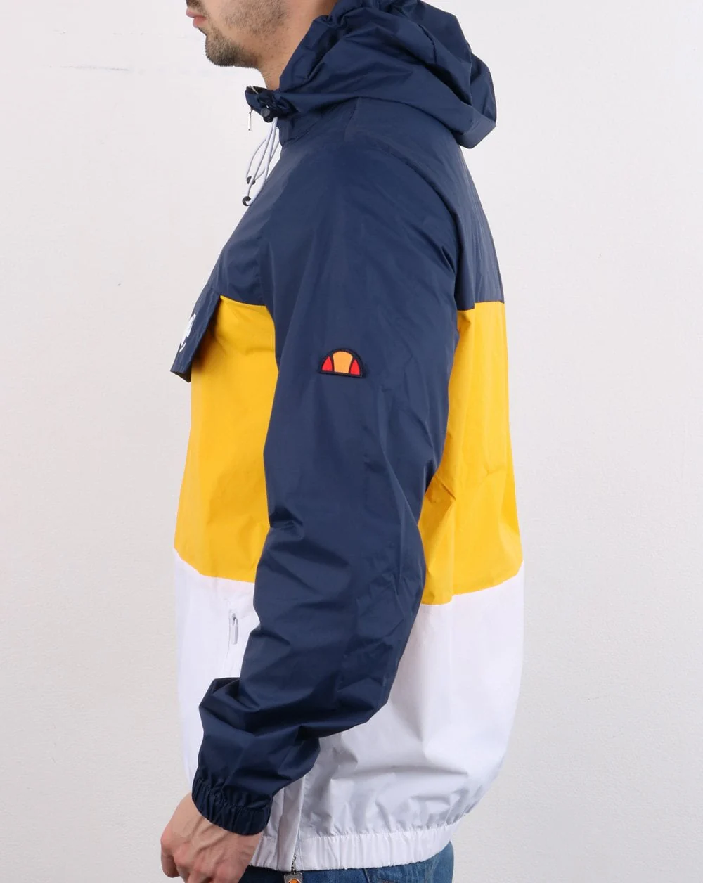 Ellesse 3 colour Jacket Navy/Yellow/White - Image 3
