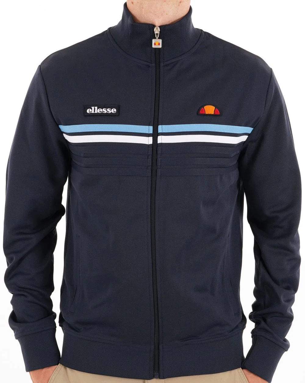 Ellesse 5 Stripe Track Top Navy