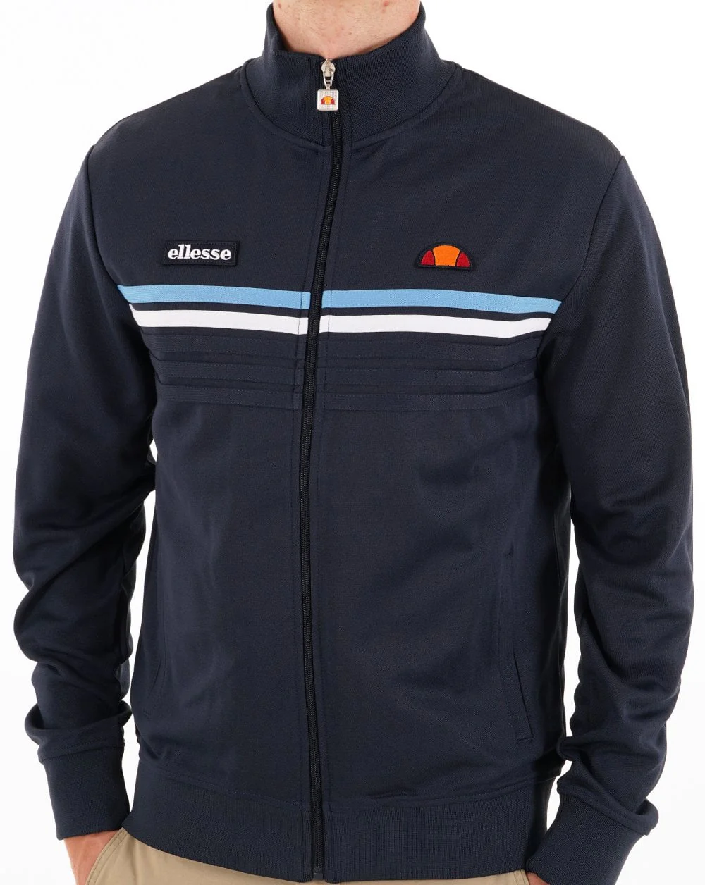 Ellesse 5 Stripe Track Top Navy - Image 2