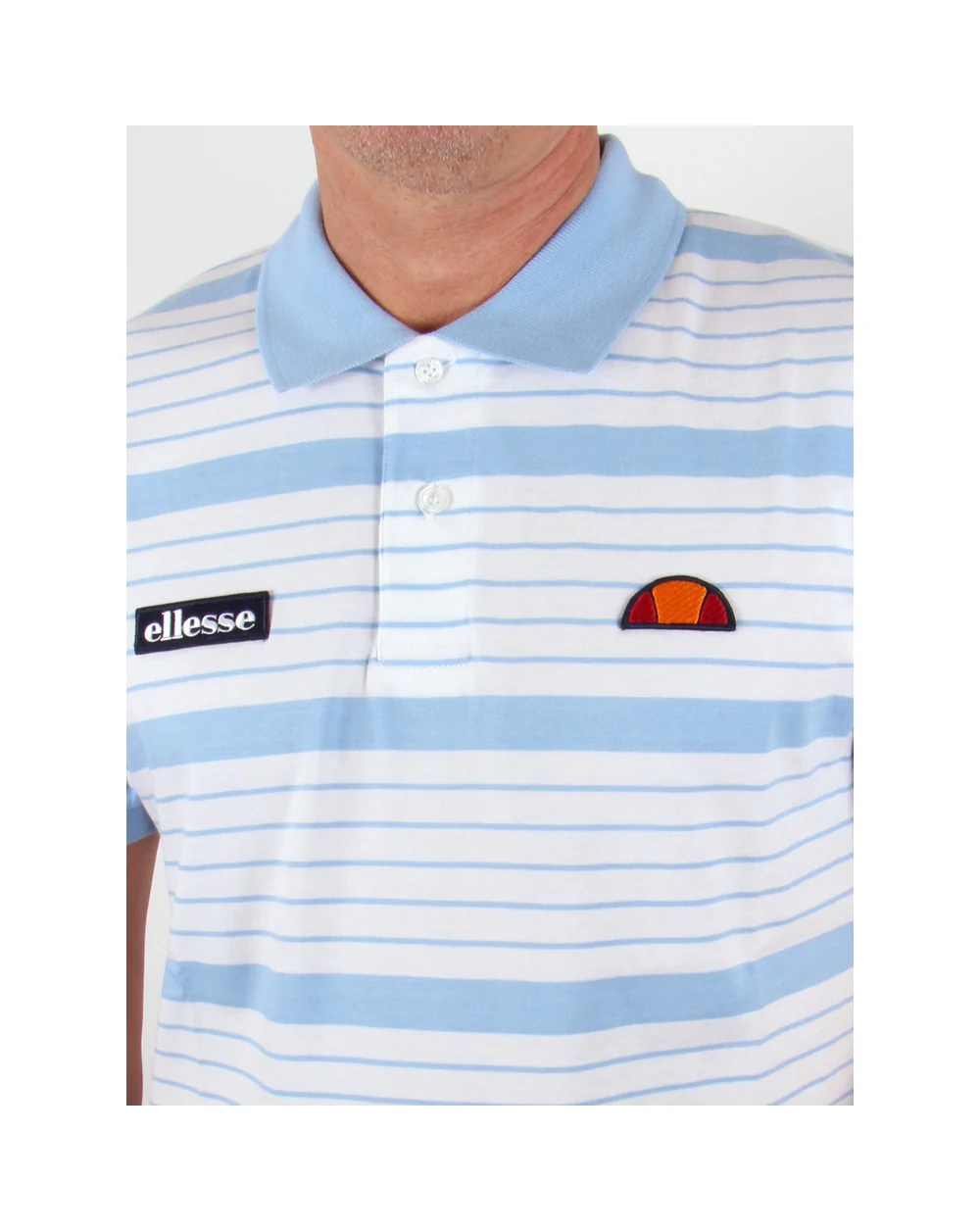 Ellesse 80s Becker Polo Shirt White/sky - Image 2