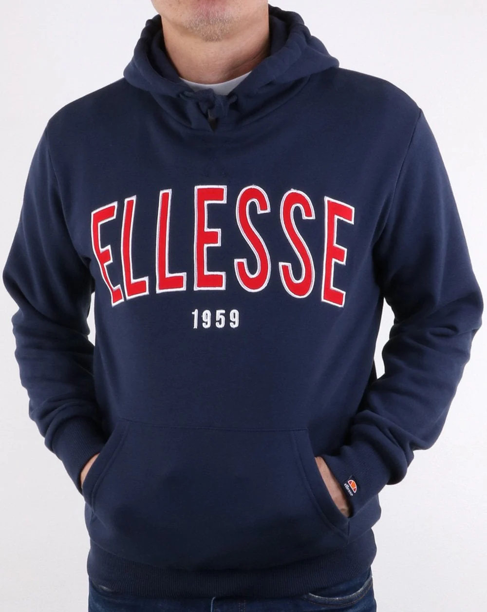 Ellesse 90's Outline Hoody Navy - Image 2
