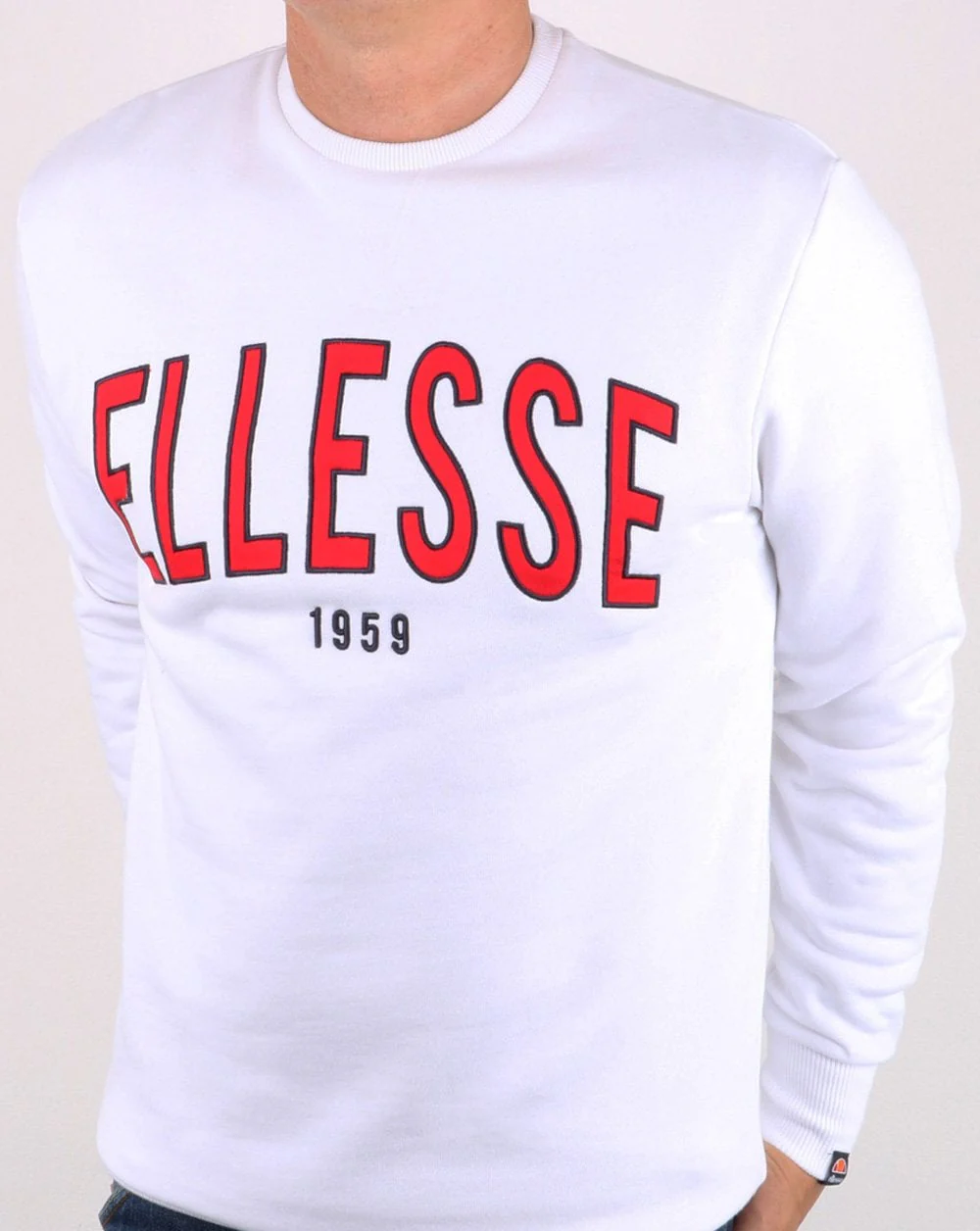 Ellesse 90's Outline Sweat White - Image 3