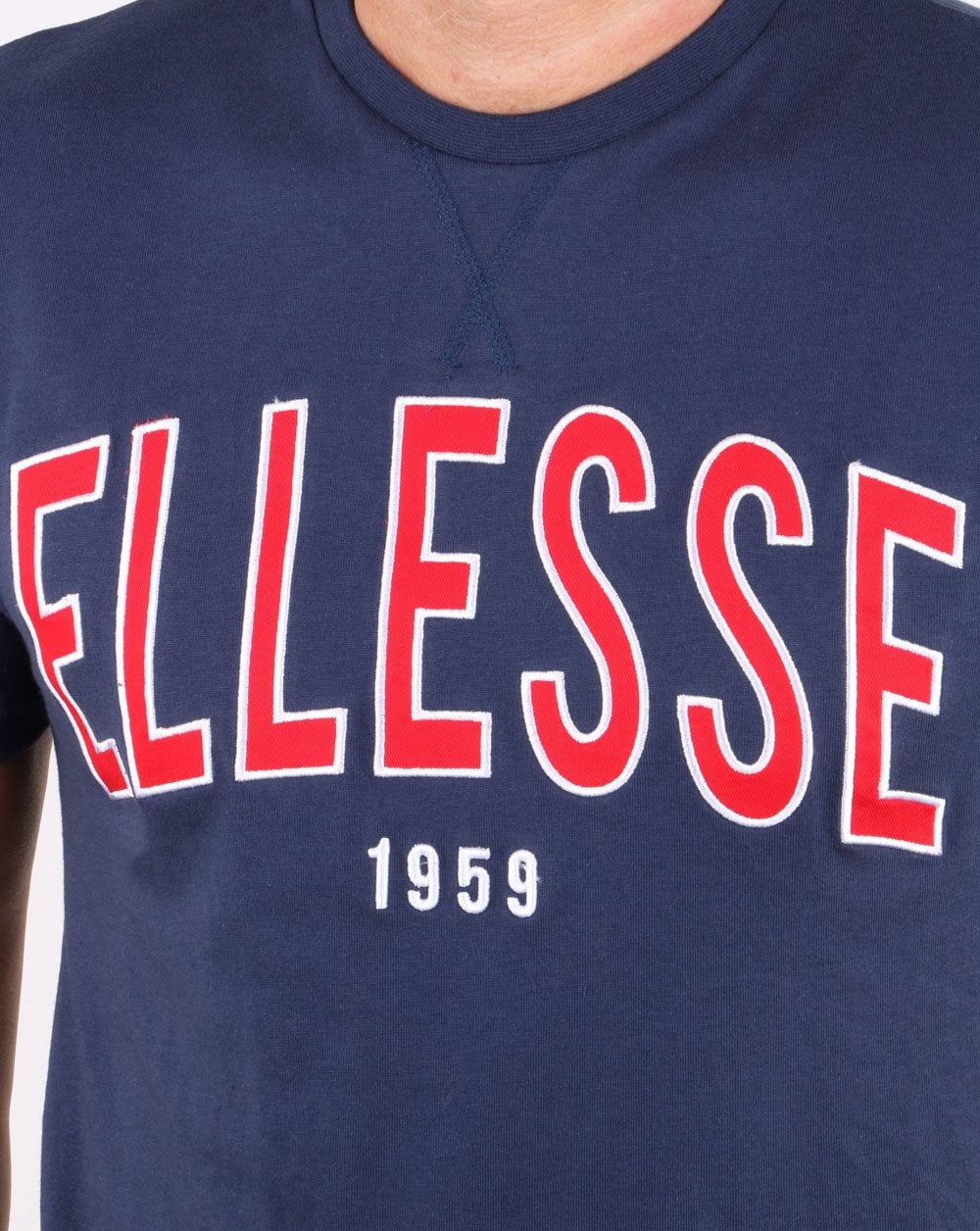 Ellesse 90's Outline T Shirt Navy - Image 2