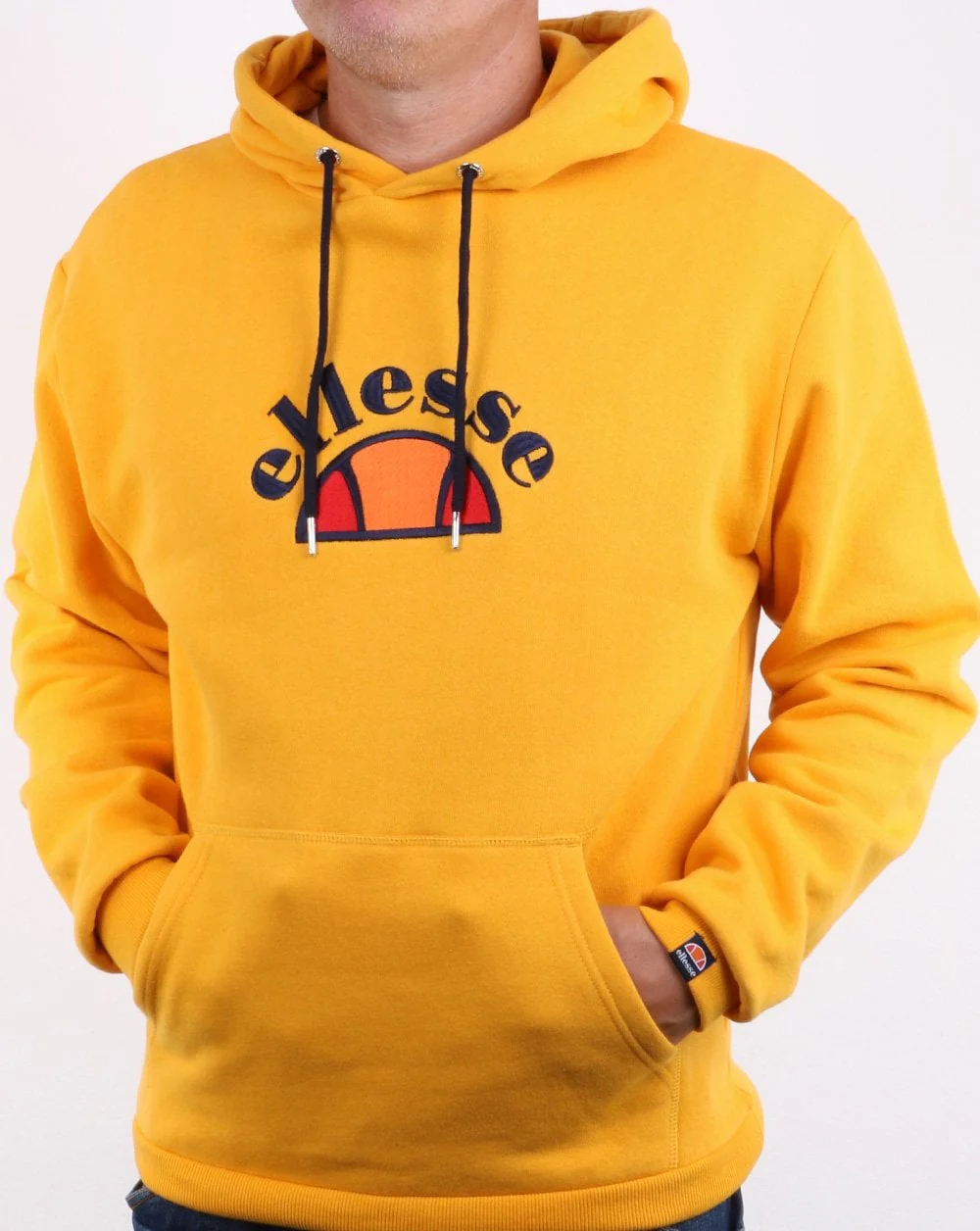 Ellesse Arc Logo Hoody Yellow - Image 3