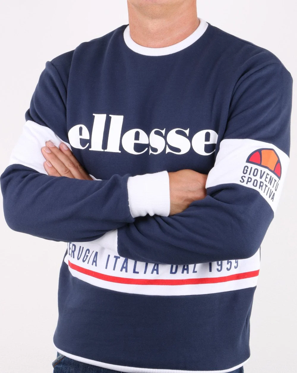 Ellesse Archive Crew Sweat Navy - Image 3