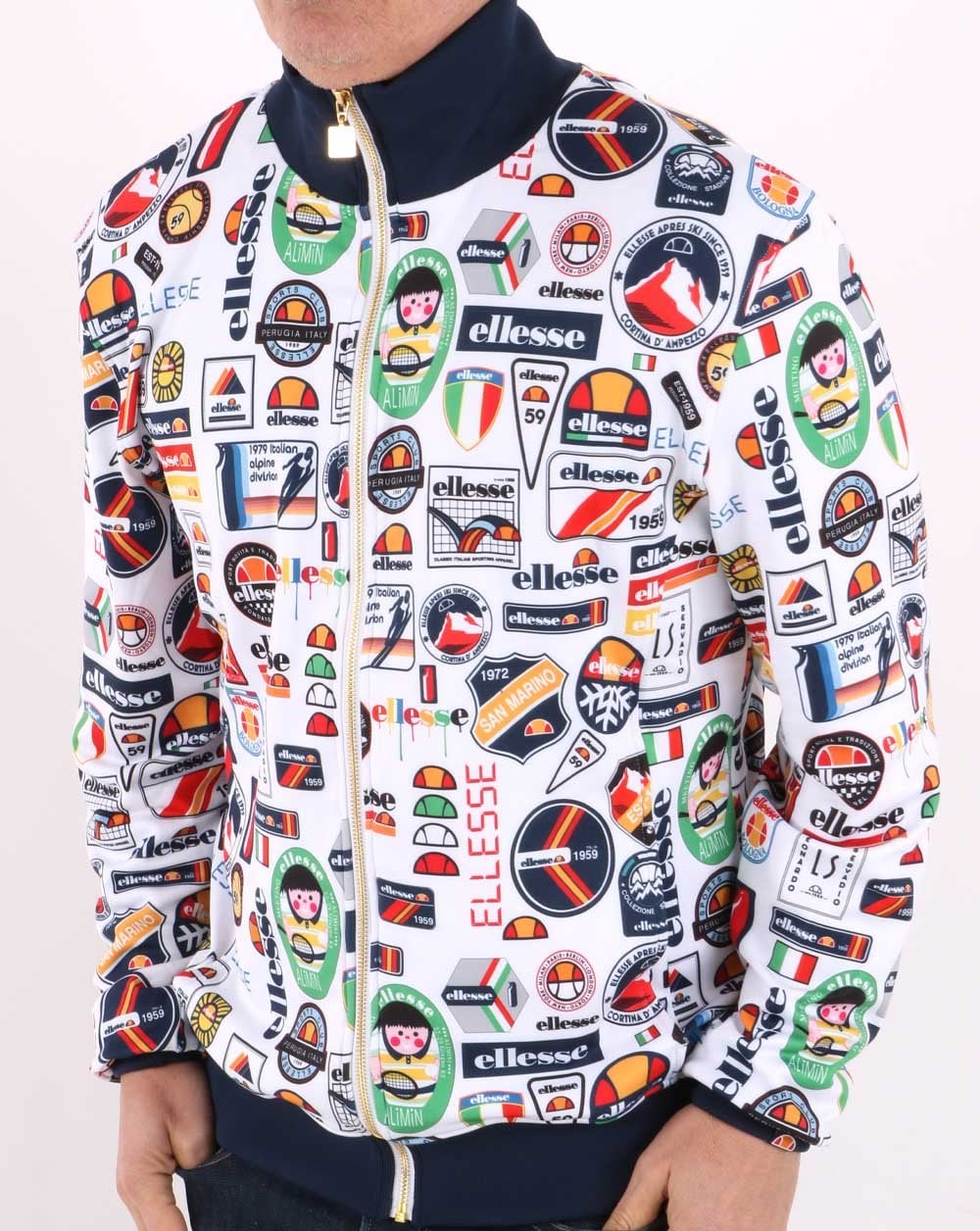 Ellesse Badged Track Top White/Multi
