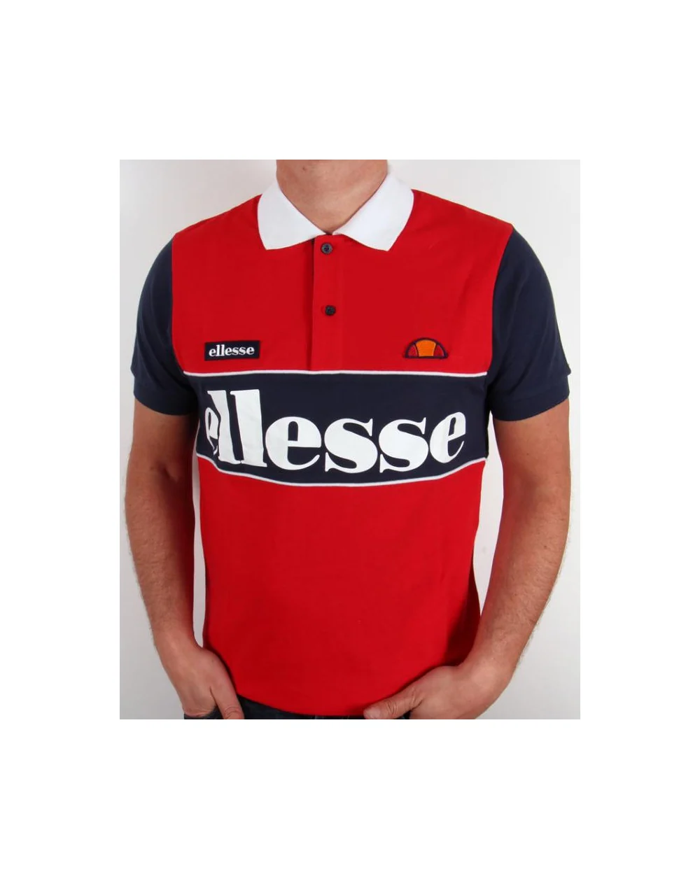 Ellesse Bartolami Polo Shirt Red/navy - Image 2