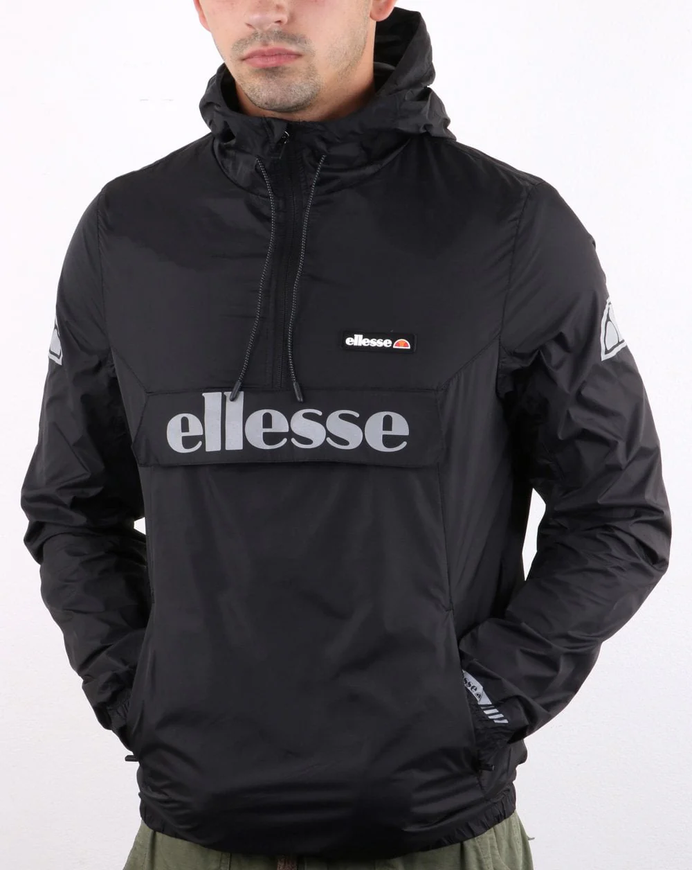 Ellesse Berto Rain Jacket Black - Image 3