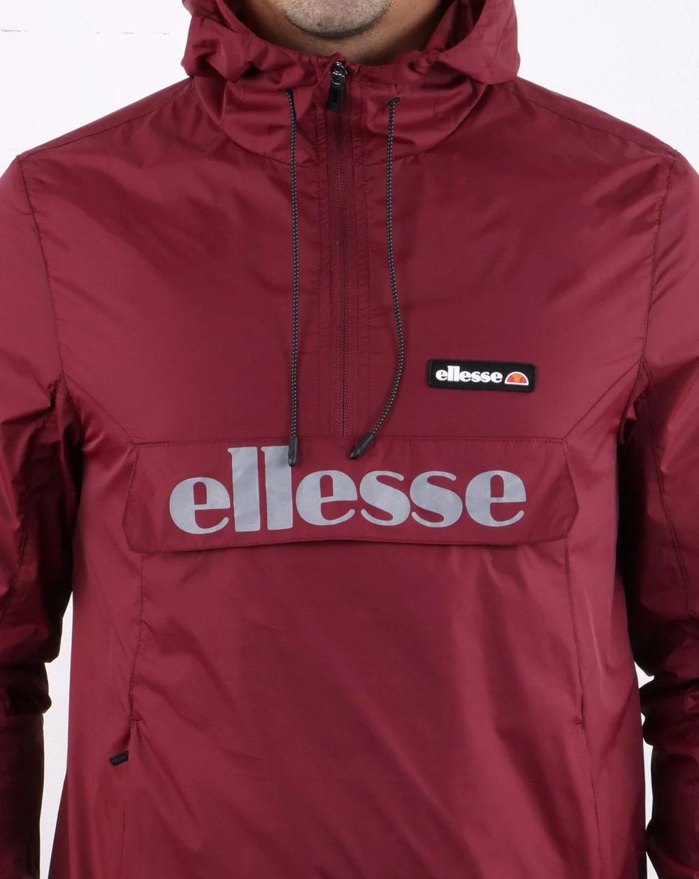 Ellesse Berto Rain Jacket Burgundy - Image 4