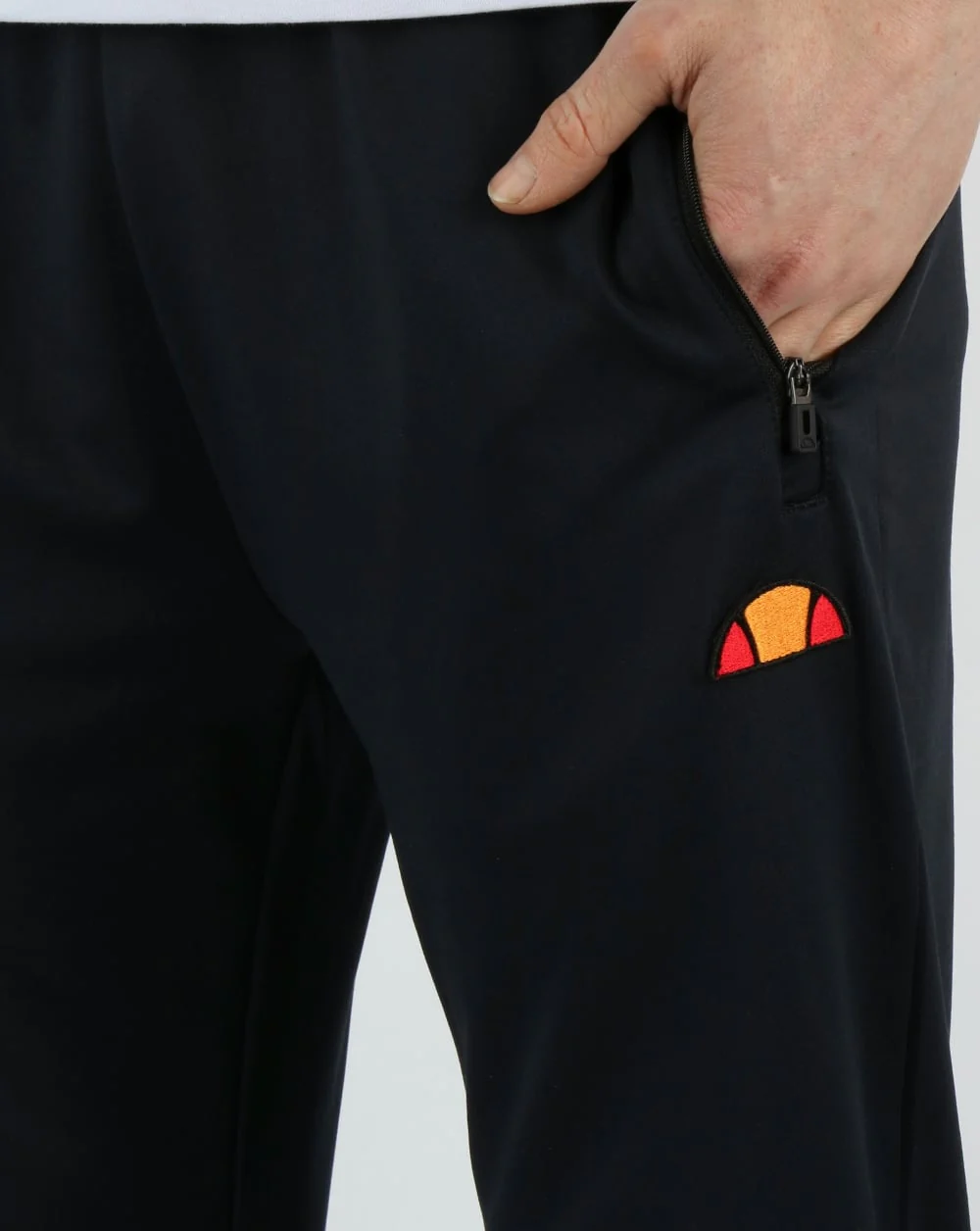 Ellesse Black Run Track Bottoms Black - Image 2