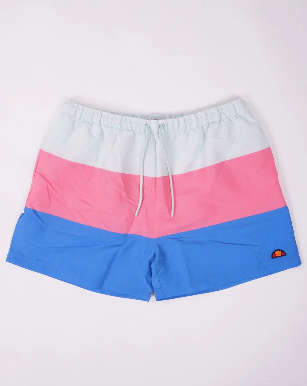 Ellesse Block Swim Shorts Sky Pink Blue