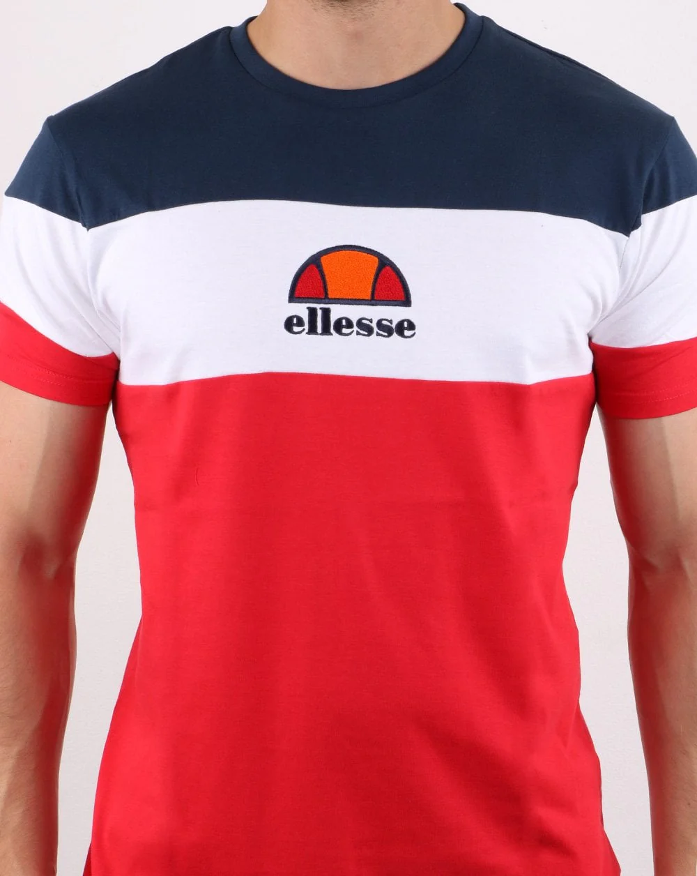 Ellesse Block T Shirt Red/white/navy - Image 2