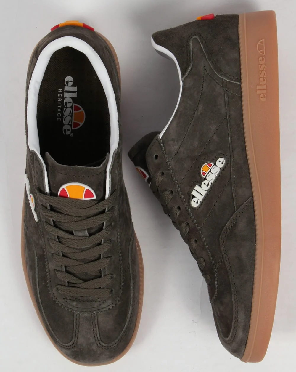 Ellesse Calcio Trainers Khaki/Gum - Image 2