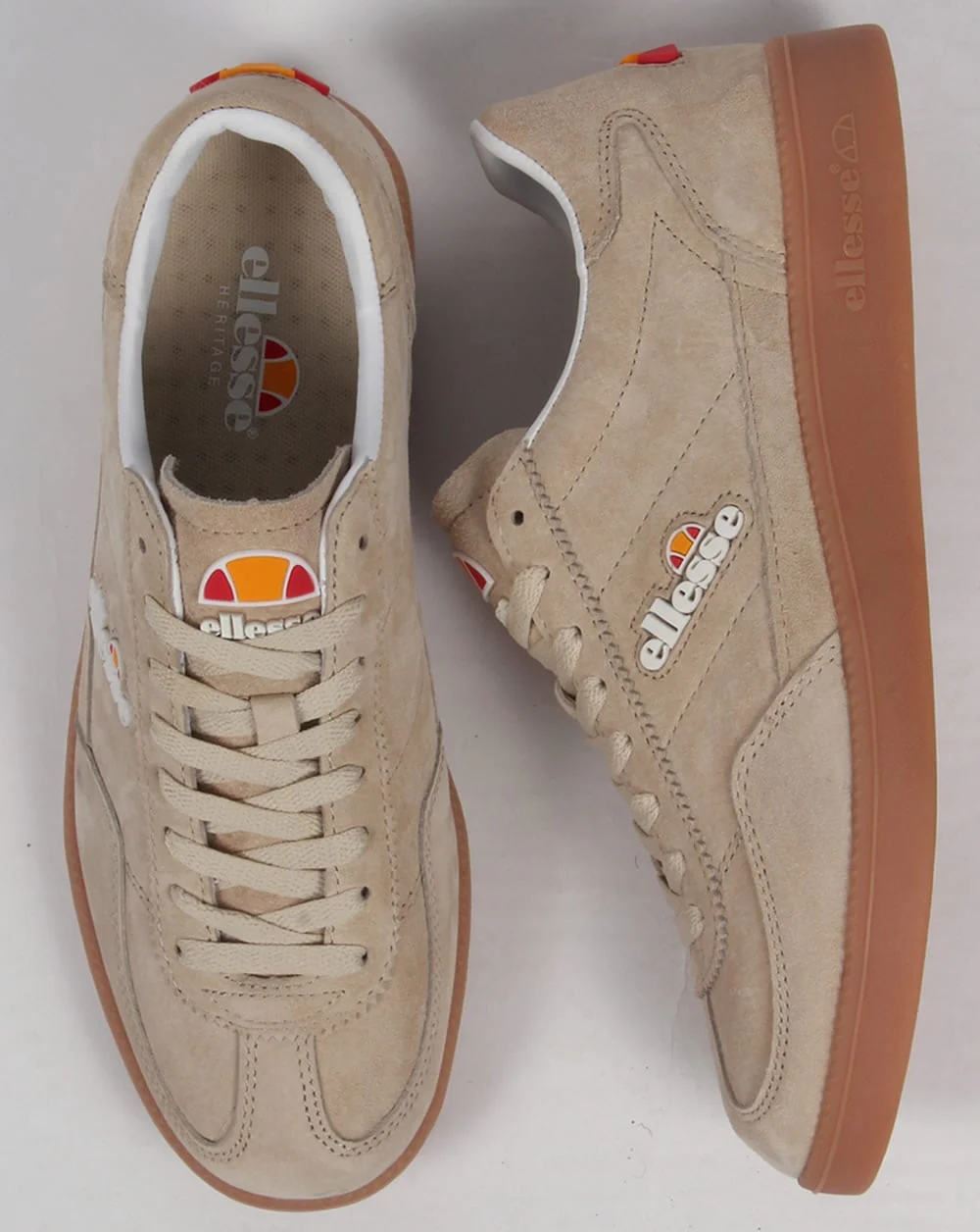 Ellesse Calcio Trainers Oatmeal/Gum - Image 2