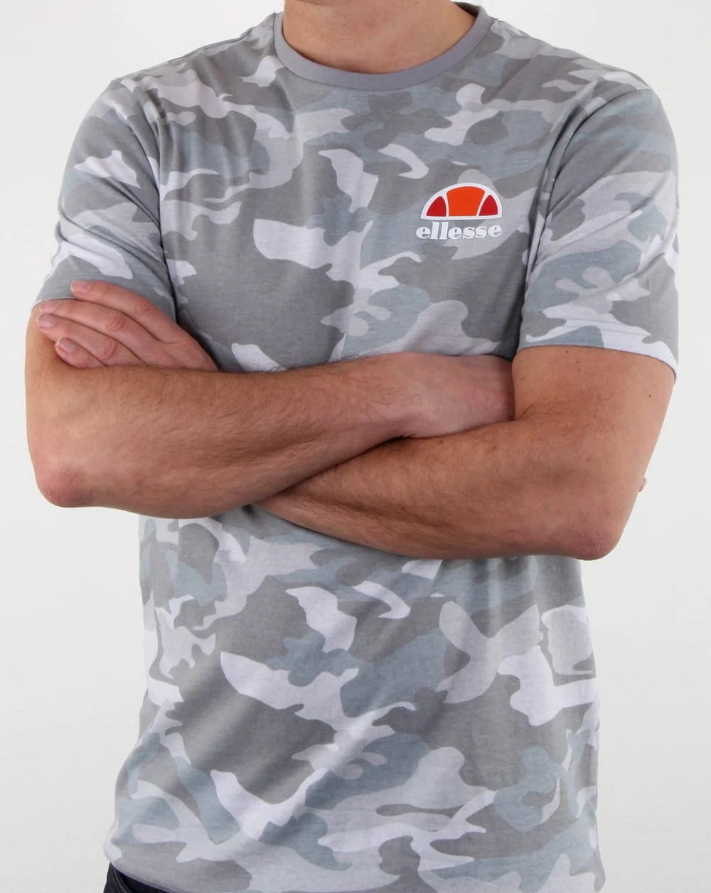 Ellesse Canaletto T Shirt Grey Camo - Image 3