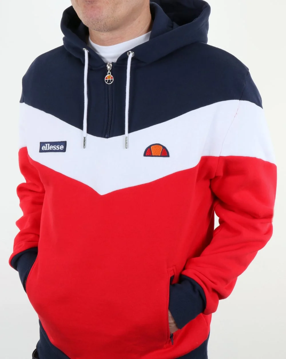 Ellesse Caserta Hoody Red/White/Navy - Image 2