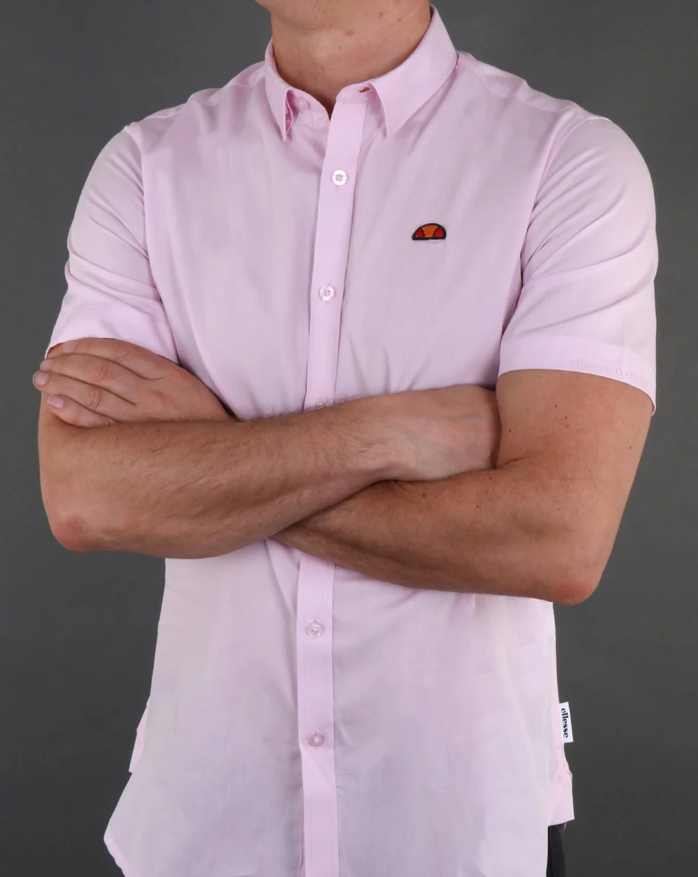 Ellesse Castello Short Sleeve Shirt Light Pink - Image 3