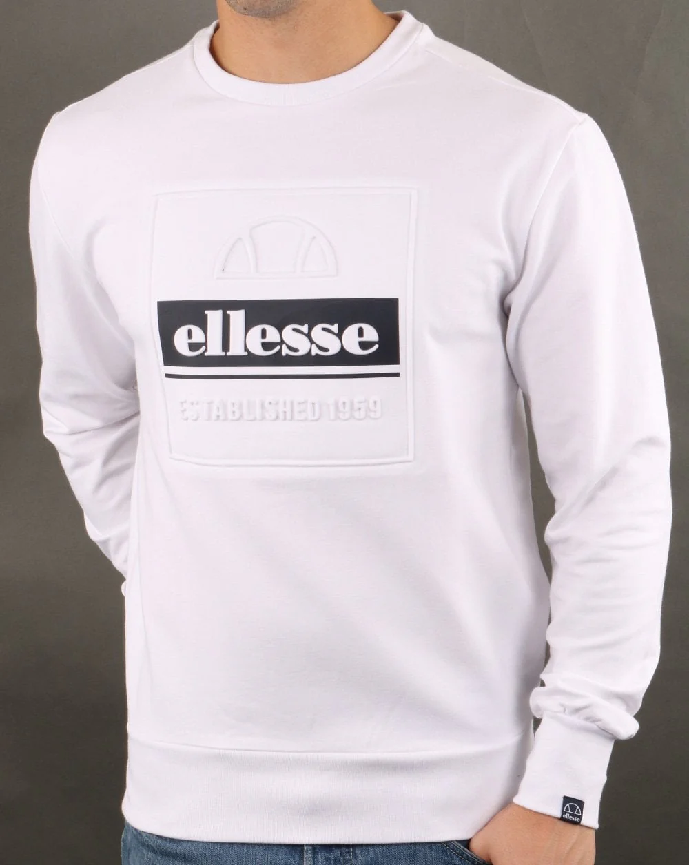 Ellesse Catria Crew Sweat White - Image 2