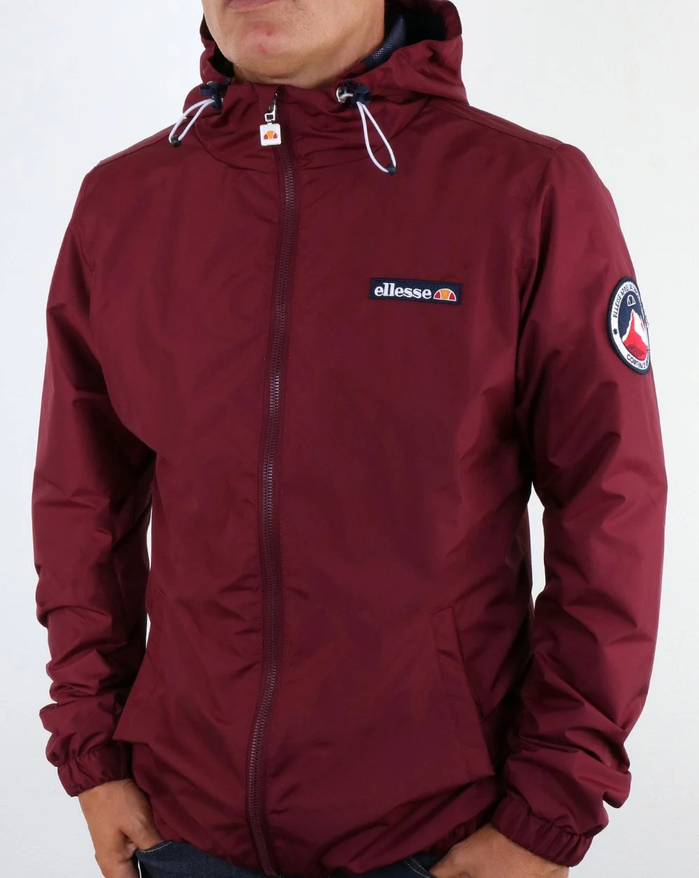 Ellesse Coated Shell Jacket Burgundy