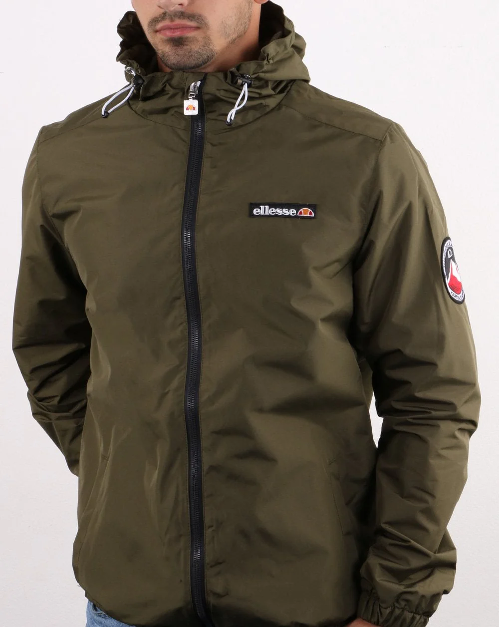 Ellesse Coated Terrace Jacket Khaki - Image 3